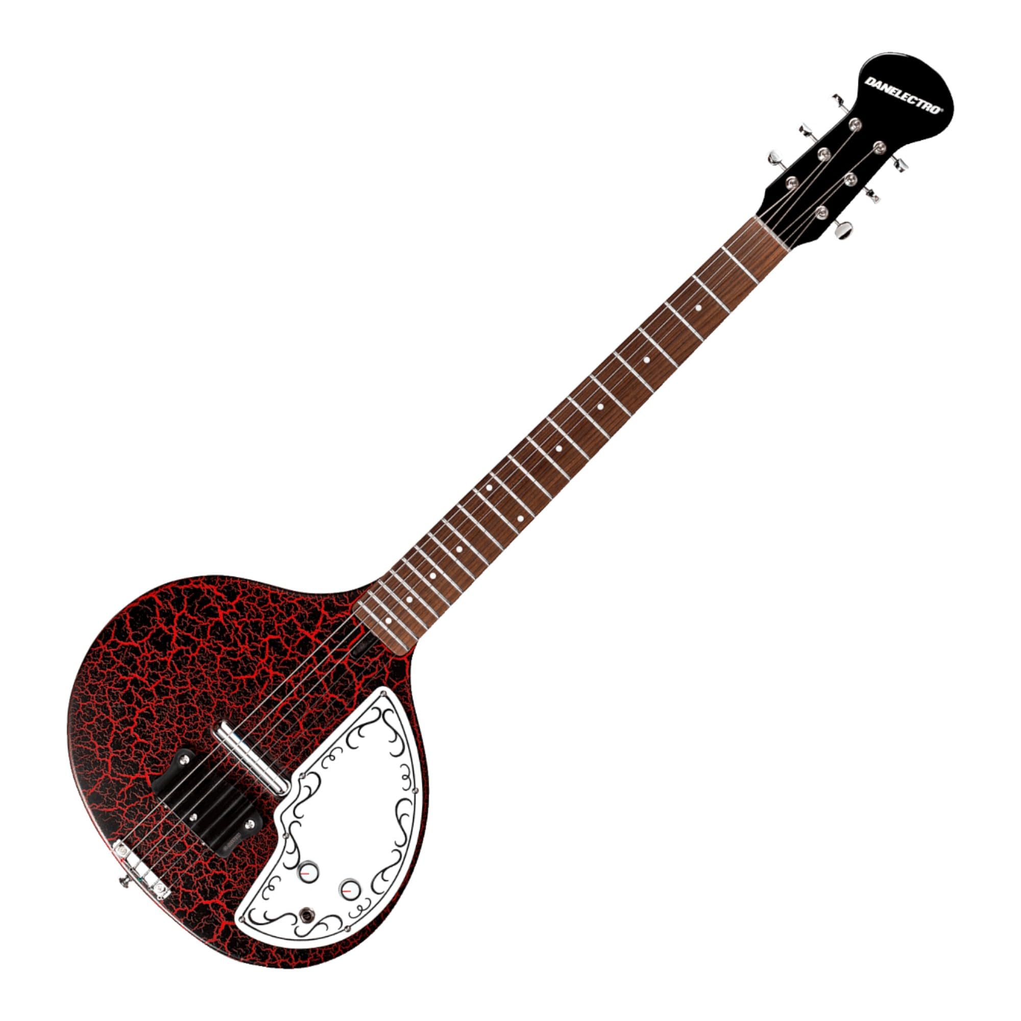 t*u様 ☆ baby Sitar USA エレキギター オリジナル　ベビィ シ Amazon.com: Danelectro Baby Sitar - Red Crackle : Musical Instruments